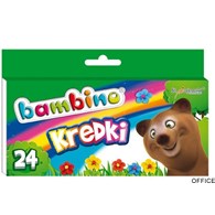 Kredki BAMBINO 24kolory w pudełku kartonowym St.Majewski