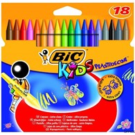 Kredki świecowe BIC Kids Plastidecor 18kol., 8297711