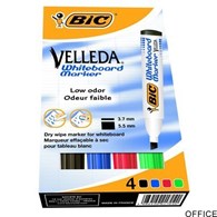 Marker suchościeralny BIC Velleda ECOlutions 1751 mix AST 4szt, 904950