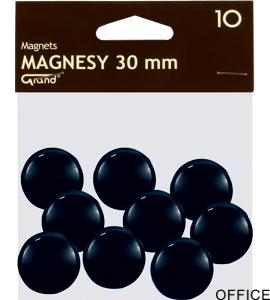Magnes 30mm GRAND, czarny, 10 szt 130-1694