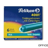 Naboje do piór, krótkie turkusowe 301705 Pelikan