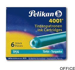 Naboje do piór, krótkie turkusowe 301705 Pelikan
