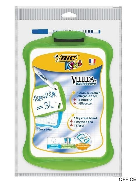 BIC Kids Velleda tablica+marker+wymazywacz, blister 1+1+1szt, 841362