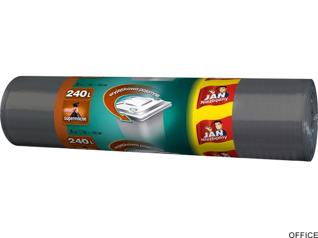 JAN NIEZBĘDNY Worki LD czarne 240l 8 szt. 18059